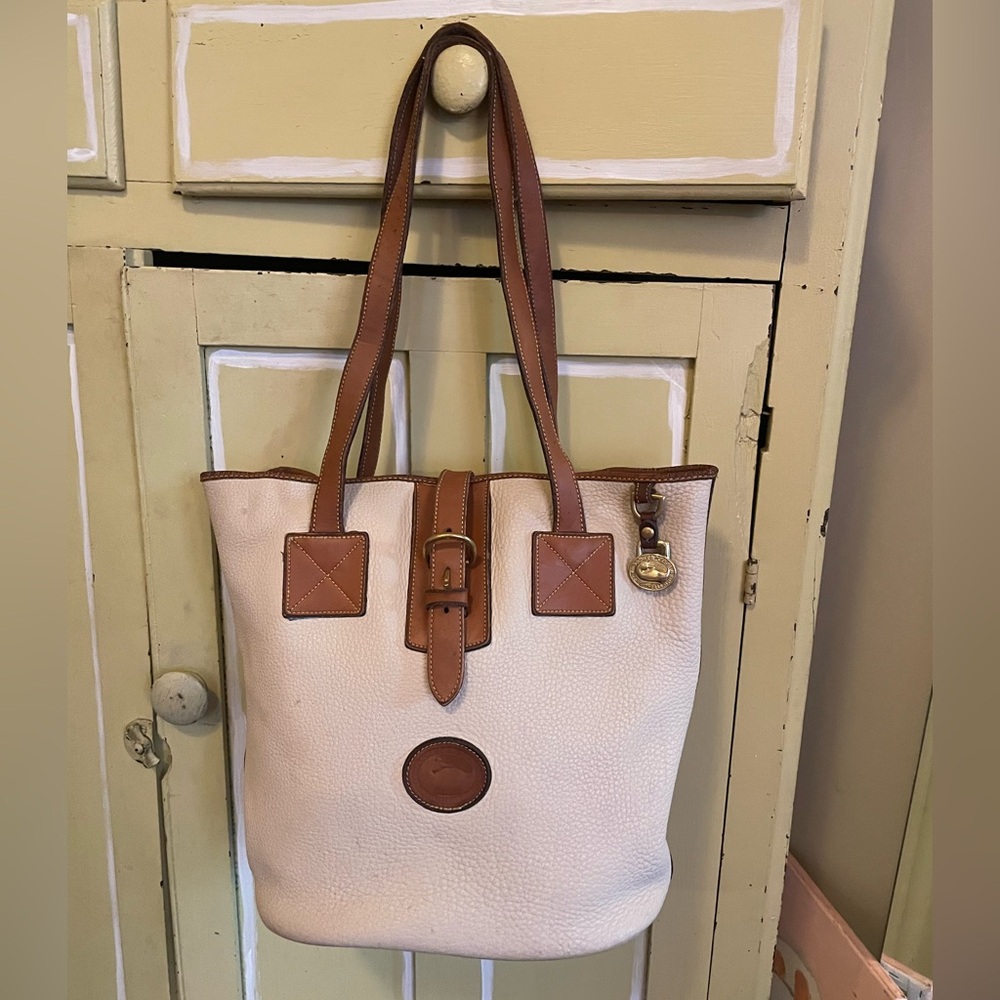 Vintage Dooney & Bourke Leather Tote Bag